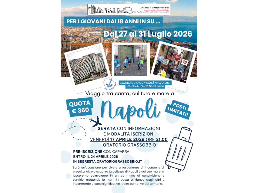 Viaggio Napoli - Giovani 2026