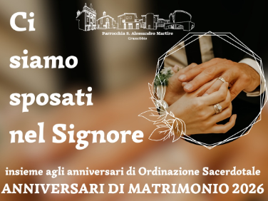 ANNIVERSARI DI MATRIMONIO - 14 GIUGNO 2026